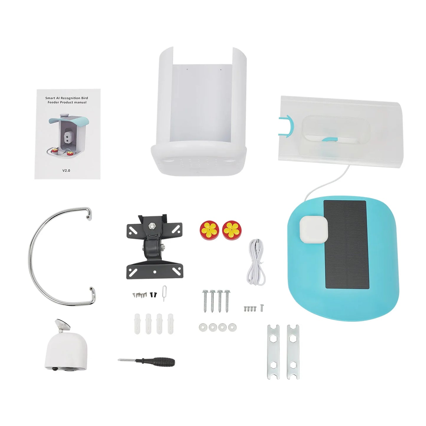 Smart Bird Feeder with Camera ABS Bird House for Outside