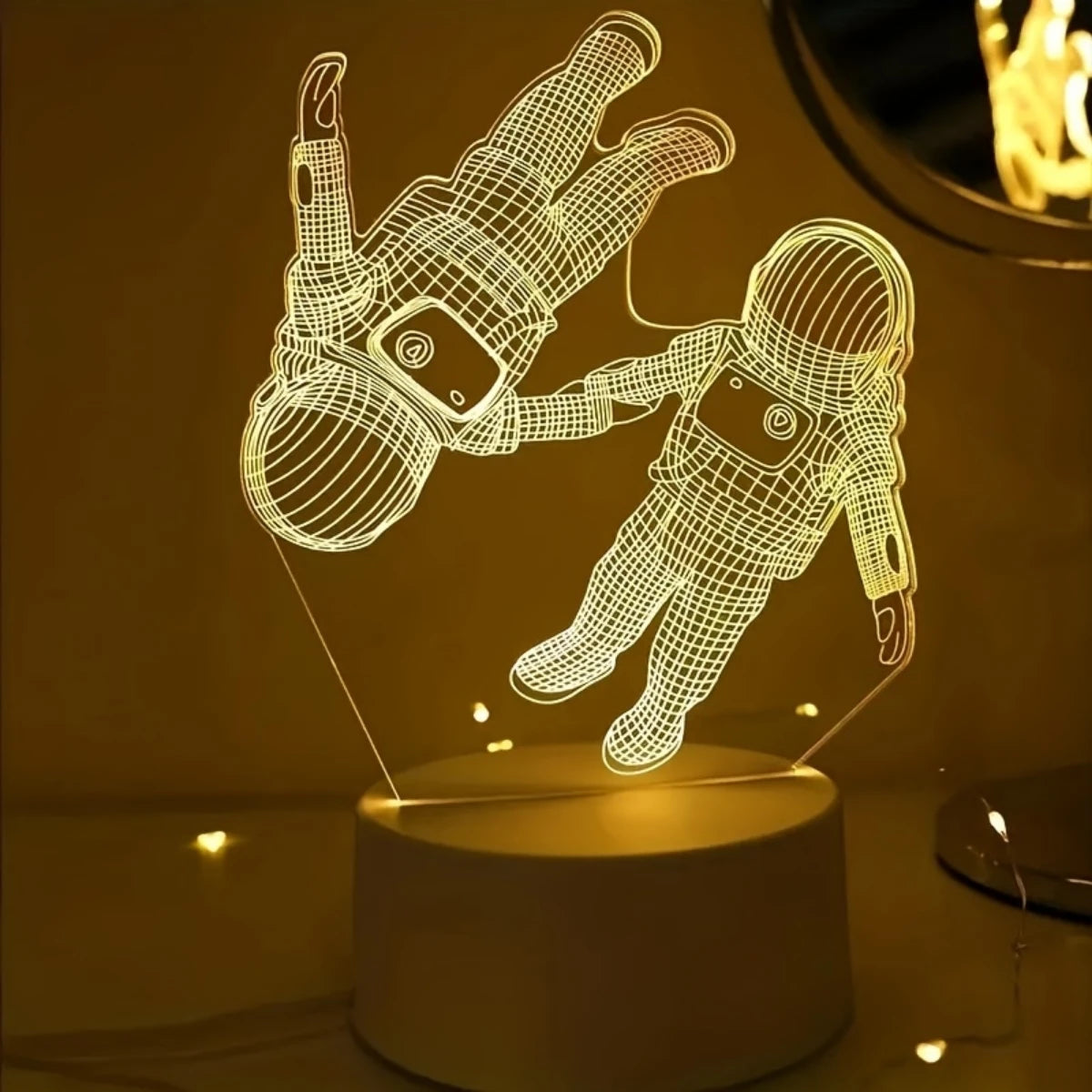 3D astronaut night light LED bedside lamp for room decoration