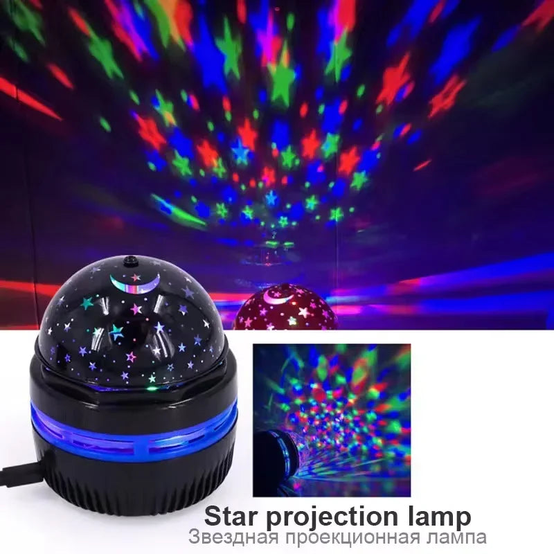 LED Starry Sky Night Lights USB Rotating Projector Lamp Magic
