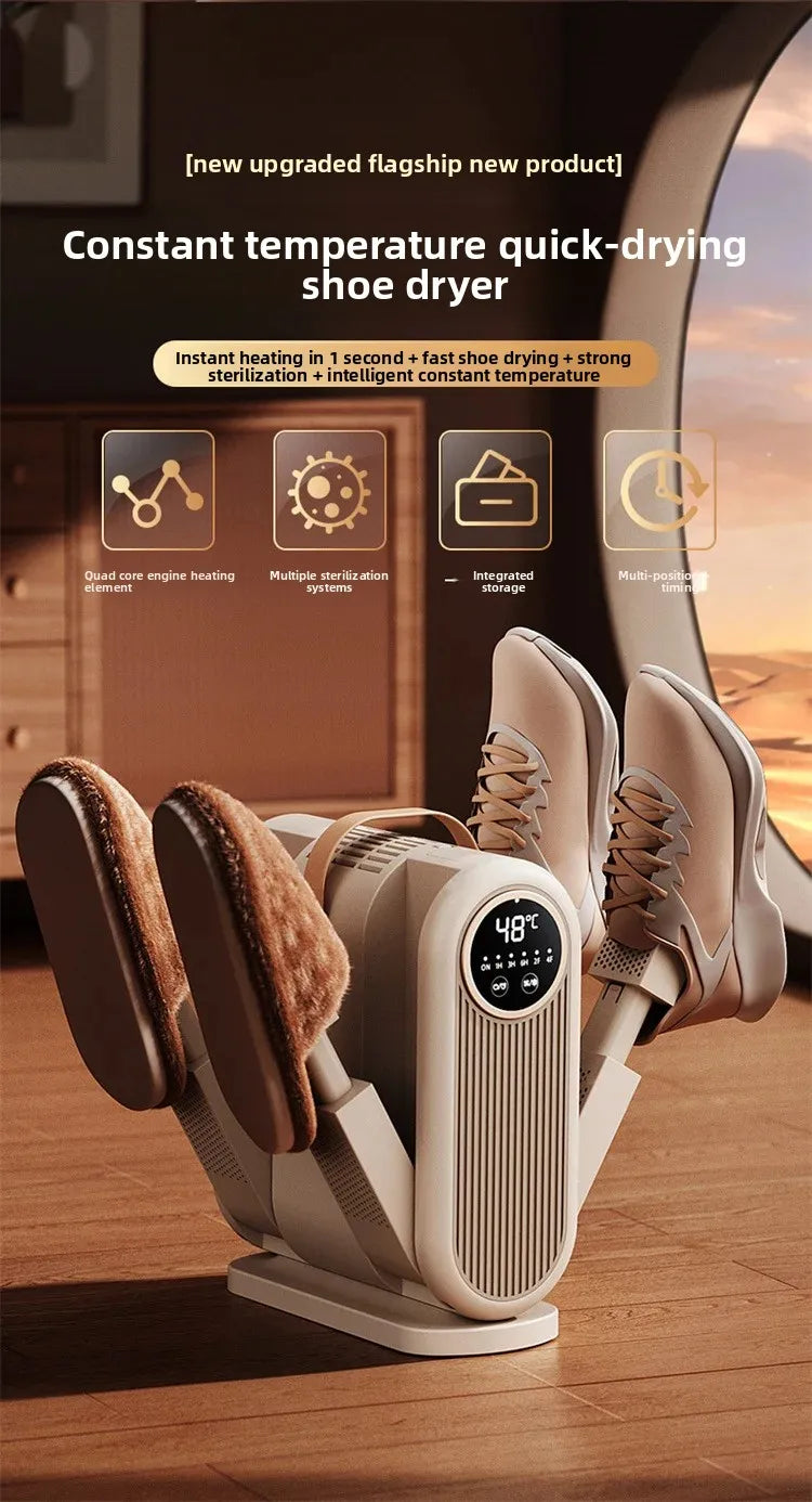 Portable Foldable Electric Shoe Dryer UV Blue Light UV Sterilization Deodorizing Shoe Dryer Fast Drying Household Shoe Dryer