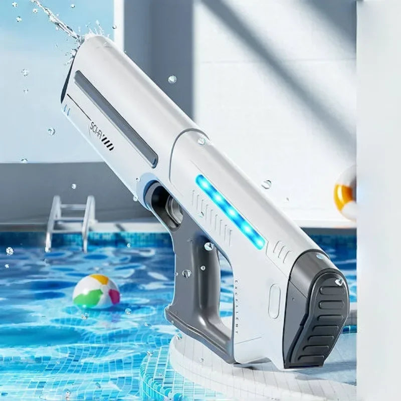 Children Fully Automatic Water Gun Storage Gun Large Capacity Electric Water Absorbing Toy Gun Summer Outdoor Water Toy Gift