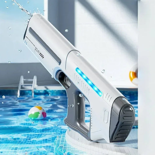 Children Fully Automatic Water Gun Storage Gun Large Capacity Electric Water Absorbing Toy Gun Summer Outdoor Water Toy Gift