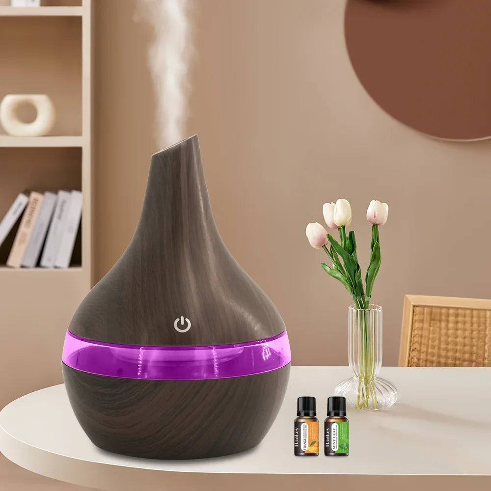 300ml Air Humidifier & Aroma Diffuser Combo - Multi Functional Essential Oil Diffuser for Aromatherapy Machine, Relieve Dry Air