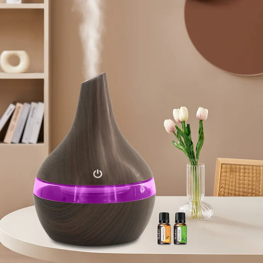 300ml Air Humidifier & Aroma Diffuser Combo - Multi Functional Essential Oil Diffuser for Aromatherapy Machine, Relieve Dry Air