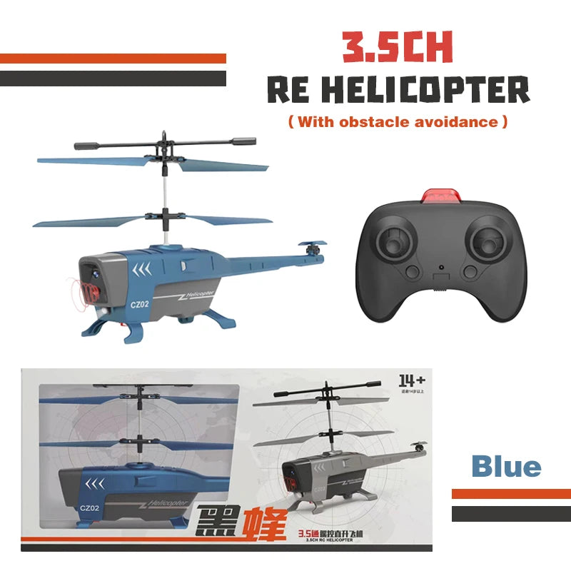 2.4G Rc Helicopters 3.5CH Remote Control Airplane with Lights Obstacle Avoidance  Drone Radio Controlled Plane Toys for Boy Gift