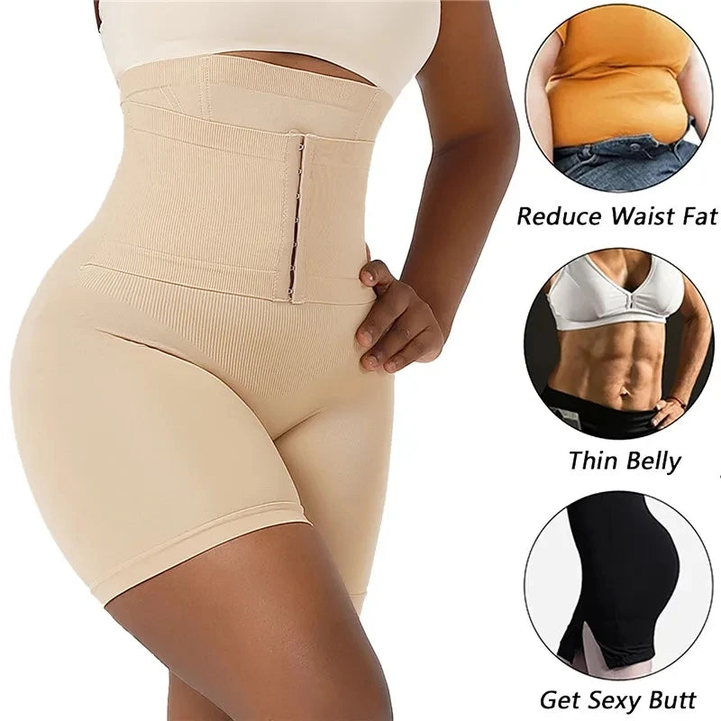 Shapewear for Women Tummy Control Body Shaper Fajas Shorts with Hook Butt Lifter Panties High Waisted Underwear Slimming Panties