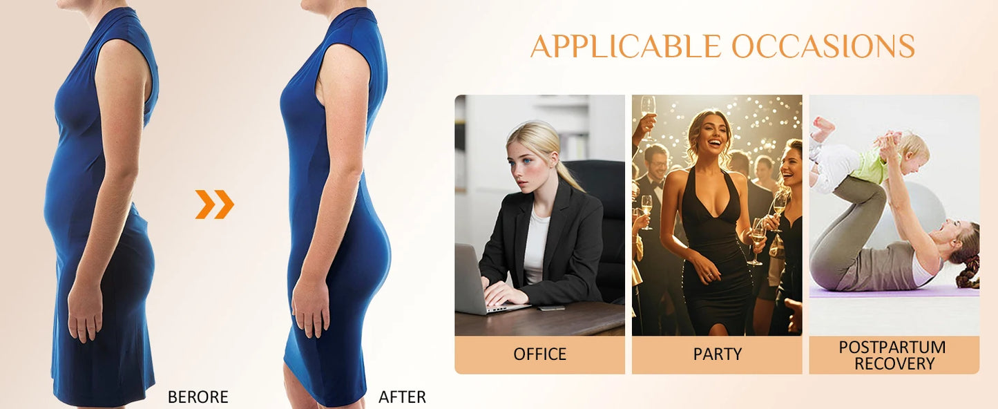 Shapewear for women's Lace-Trimmed Shapewear Bodysuit - Tummy Control Corset with Adjustable Straps & Zipper, Black, Comfortable