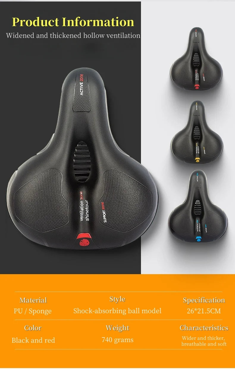 Universal Bicycle Seat for Mountain Bikes Thick Soft Breathable Shock Absorbing Ball Style Comfortable Dynamic Cycling Saddle