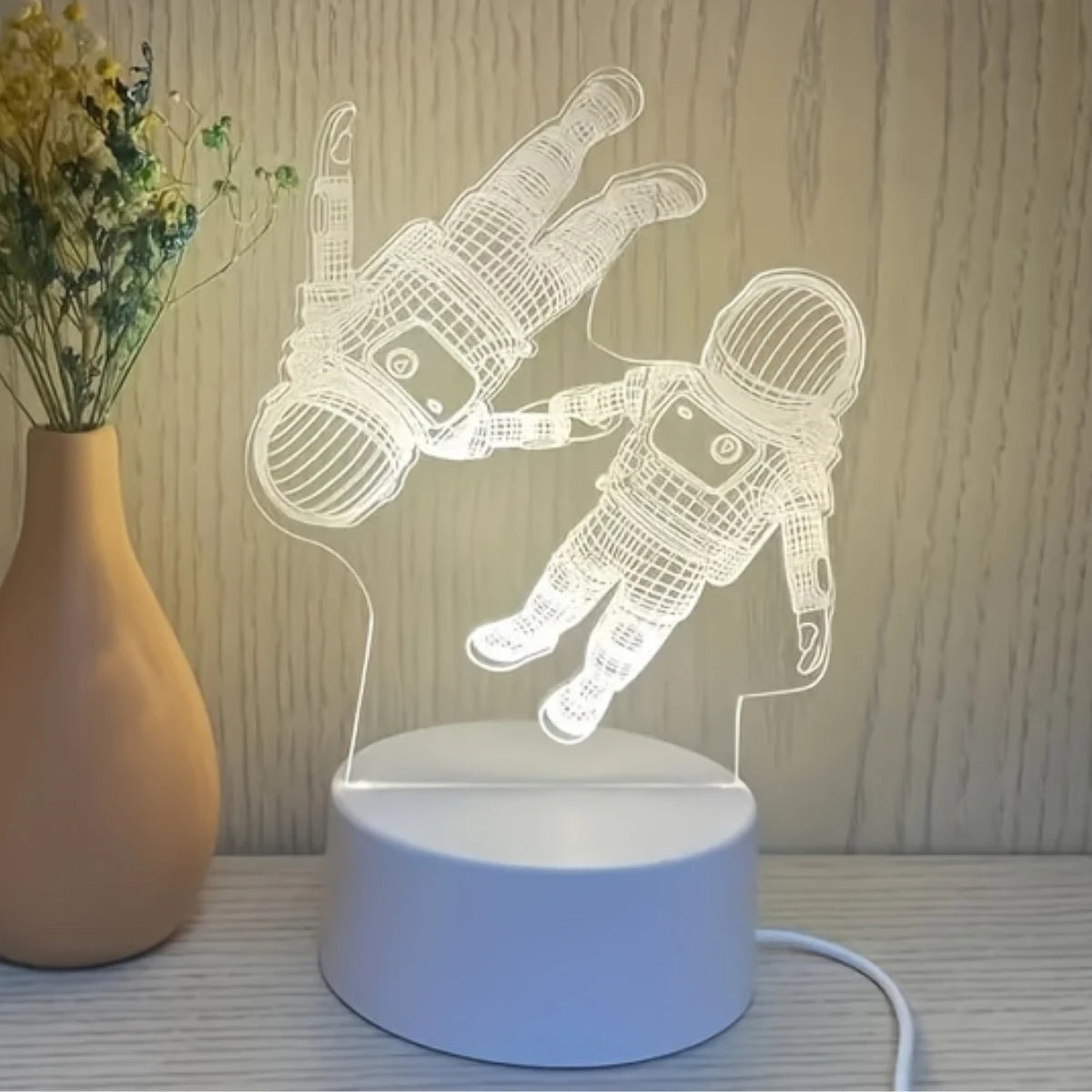 3D astronaut night light LED bedside lamp for room decoration