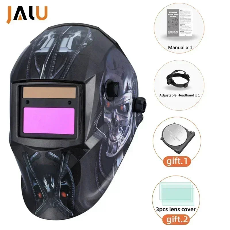 DIN4/9-13 1/25000s Mma Welder Protect Mask Helmet Welding Mask Mascara Soldar Battery Grinding Welding Helmet Solar Cell Cap