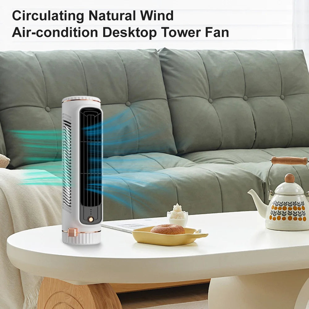 portable Desktop Tower Fans Circulation Air Conditioner 20dB Quiet Floor Fan