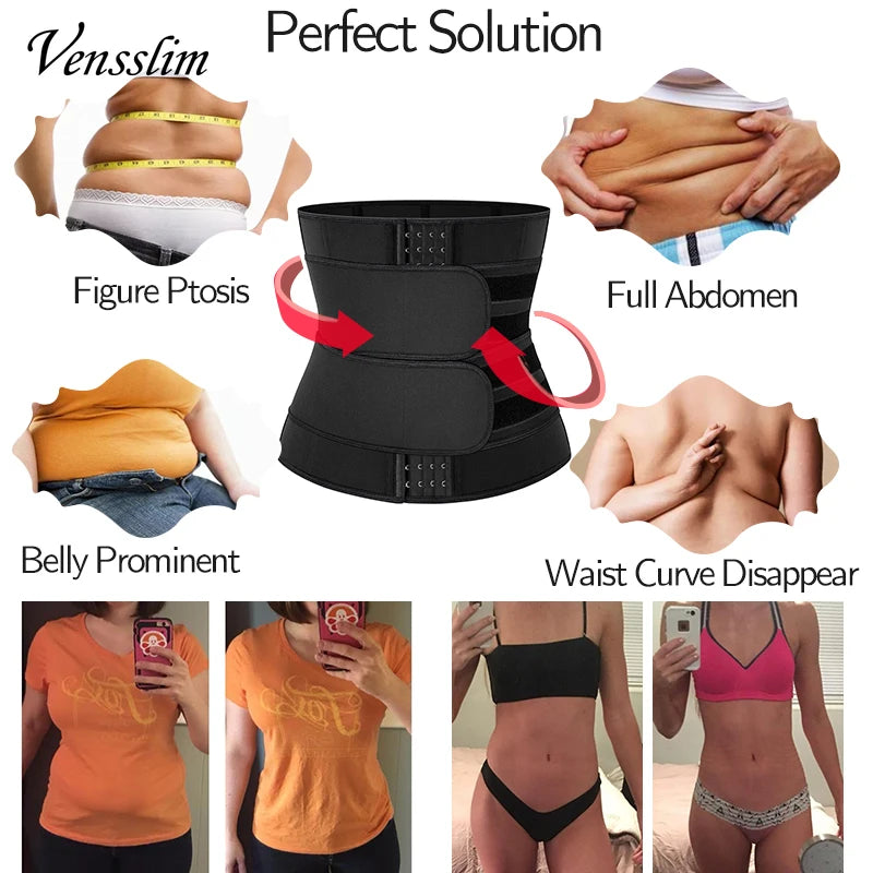 Shapewear for Women Waist Trainer Corset Trimmer Belt for Women Weight Loss Sweat Strap Body Shaper Belly Cincher Sports Girdle Fat Burner Band