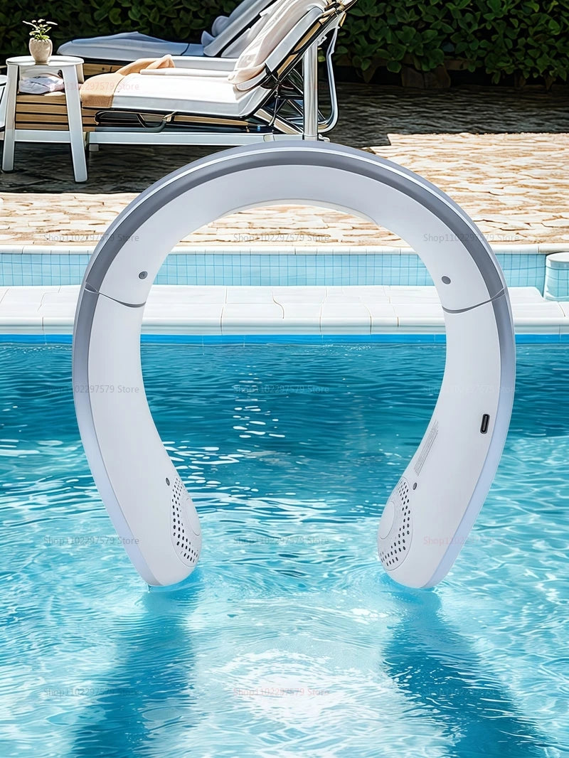 Portable Neck Fan 5000mAh Rechargeable Fan Mini 3-Speeds Large Wind Outdoor Silent Electric Ventilador for Home Camping Outdoor