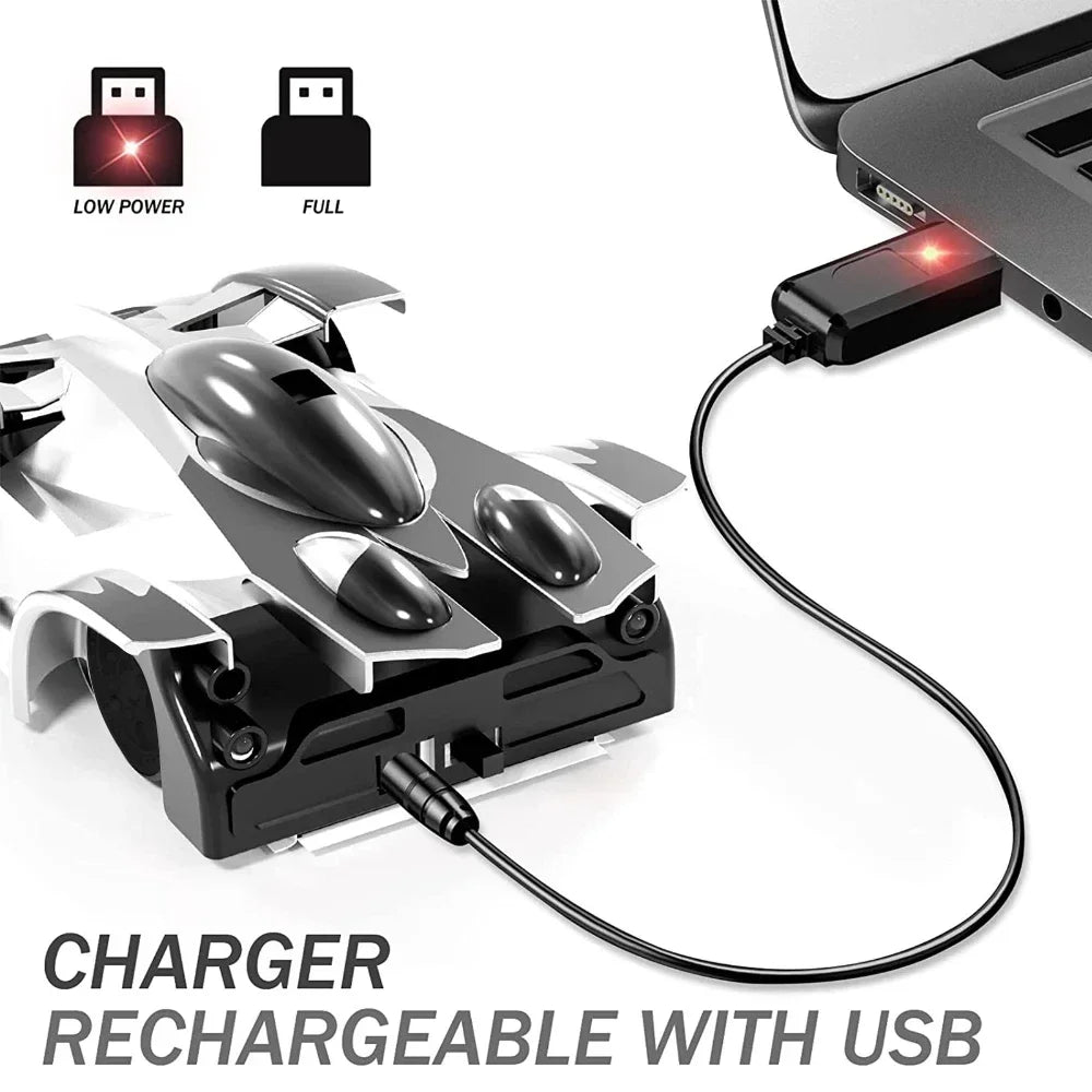 Wall Climbing Car With Light Anti Gravity 360 Rotating Model Electric Stunt Drifting